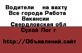 Водители BC на вахту. - Все города Работа » Вакансии   . Свердловская обл.,Сухой Лог г.